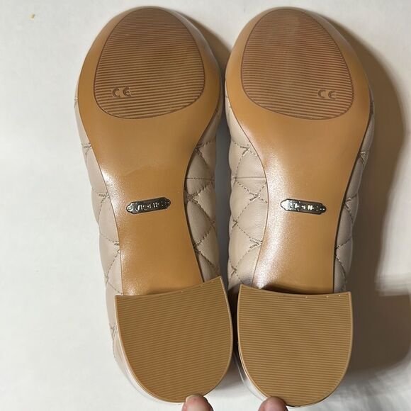 VIONIC Women’s Ruby Quilted Leather/Patent Block Heel Comfort Pump Nude Size 7 - Picture 9 of 12